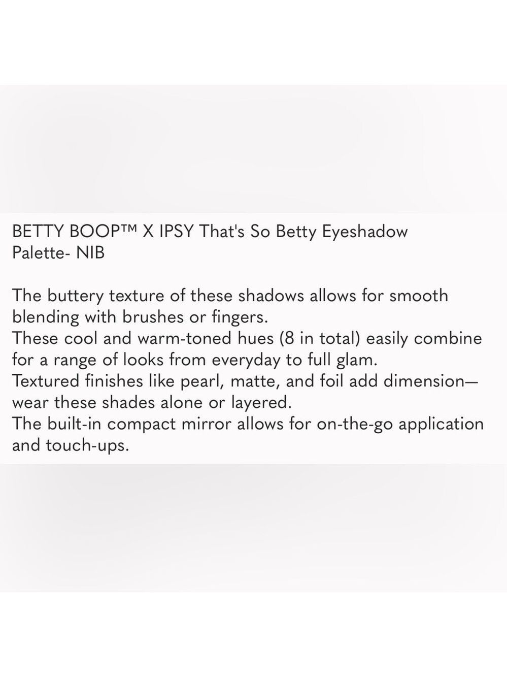 That’s So Betty (Boop) Eyeshadow Palette by Sephora - Picture 7 of 7